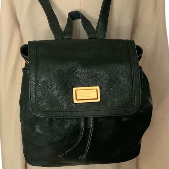 Marc by Marc Jacobs BLACK Pebbled Leather Backpack - Picture 1 of 11
